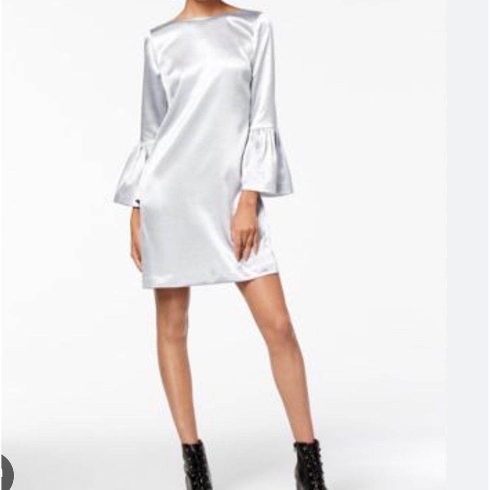 Armani Exchange Silver Bell Sleeve Dress Size 4